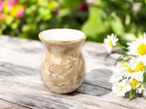 Hsndmde Pottery Small bud vase - Handmade ceramic caramel Crystalline glazed vase - flower vas - unique gift