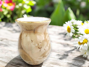 Hsndmde Pottery Small bud vase - Handmade ceramic caramel Crystalline glazed vase - flower vas - unique gift