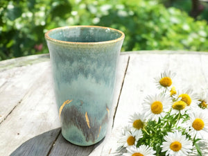 Handmade ceramic vase - pottery with Crystalline glaze