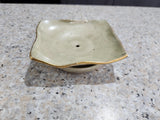 Handmade pottery soap holder - Ceramic soap dish with drain holes and saucer - bathroom accessory - No drip soap bowl