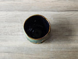 Handmade Japanese style tea cup - whisky cup - Ceramic yunomi with mottled drippy glaze -Guinomi - Handmade pottery mug - pottery tea glass