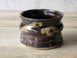 Hand-made pottery sugar bowl - UniquecCeramic container - small condiment Bowl - pottery Jar- Storage pot - One only