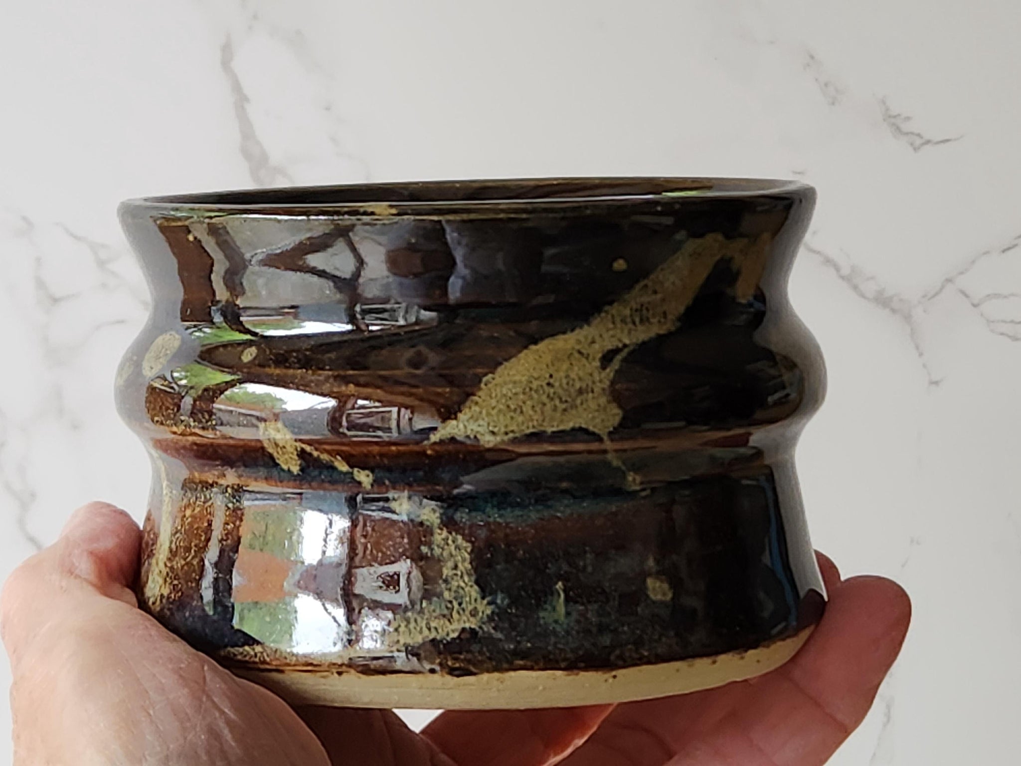 Hand-made pottery sugar bowl - UniquecCeramic container - small condiment Bowl - pottery Jar- Storage pot - small bowl
