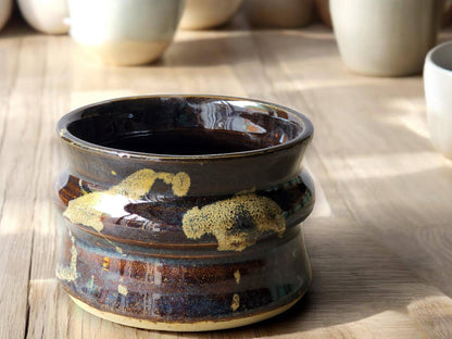 Hand-made pottery sugar bowl - UniquecCeramic container - small condiment Bowl - pottery Jar- Storage pot - small bowl