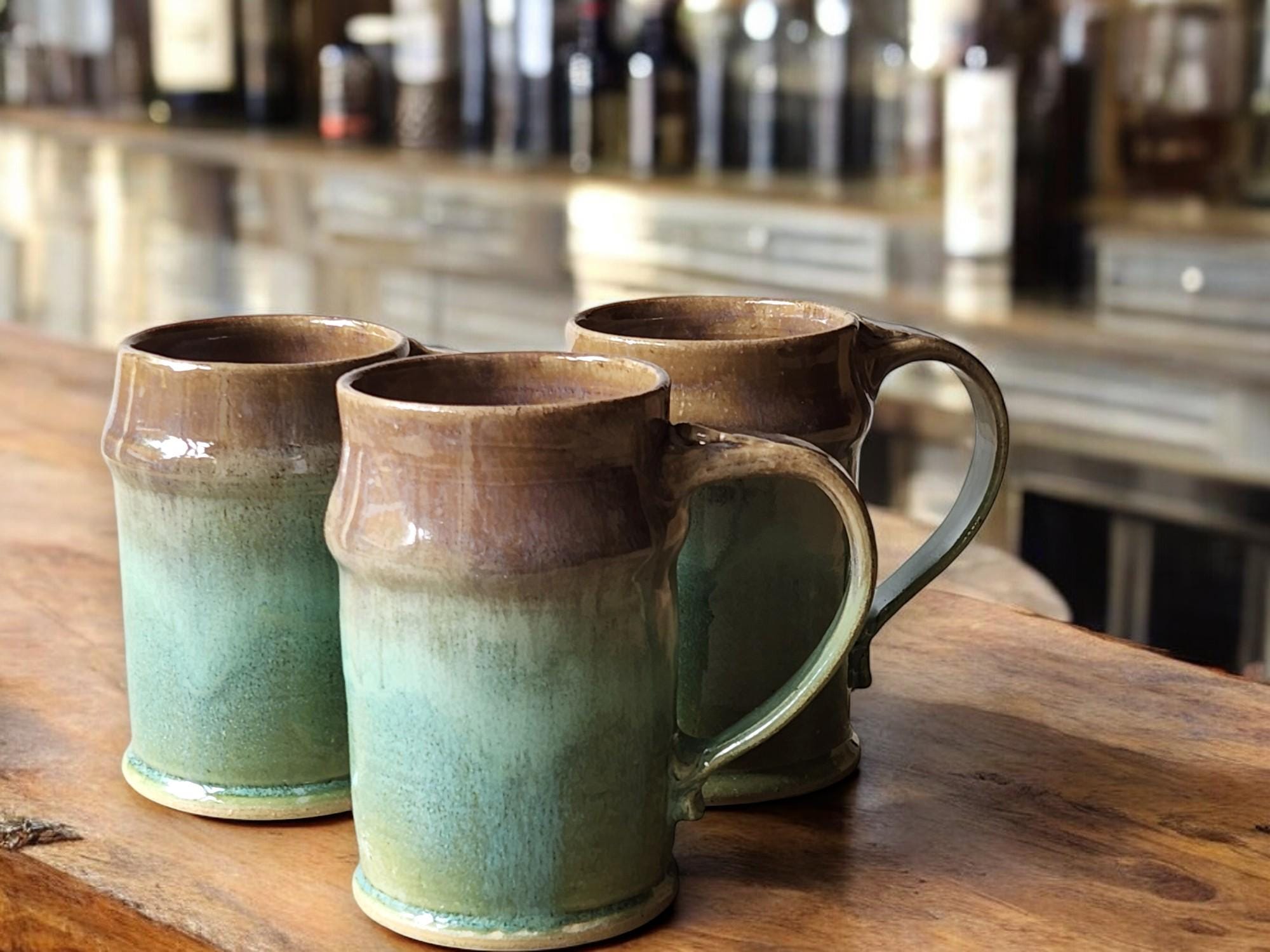 Handmade Pottery Stein - Ceramic pint size mug - man-size tankard - outback Australia inspired stein - 500ml ceramic beer mug - Pint Pot