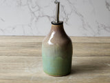 Hand made Pottery Oil Bottle - 450ml Ceramic Olive oil pourer - Oil dispenser -made in Australia - Vinegar bottle