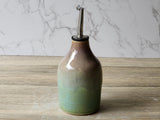 Hand made Pottery Oil Bottle - 450ml Ceramic Olive oil pourer - Oil dispenser -made in Australia - Vinegar bottle