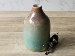 Hand made Pottery Oil Bottle - 450ml Ceramic Olive oil pourer - Oil dispenser -made in Australia - Vinegar bottle