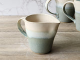 Handmade pottery Jug, 250ml ceramic creamer, Australian-made milk jug, Green/blue creamer, gravy boat, milk jug, small green pitcher