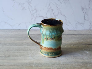 Handmade Pottery Stein - Ceramic pint size mug - man-size tankard - Bush Australia inspired stein - 550ml ceramic beer mug - Pint Pot