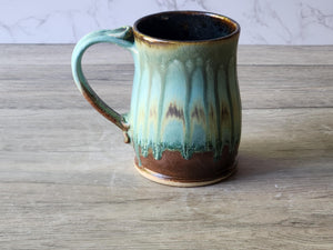 Handmade Pottery Stein - Extra large Ceramic mug - man-size tankard - Bush Australia inspired Mug - 600ml ceramic mug - Pint Pot