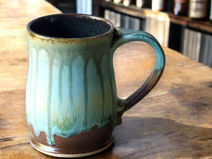 Handmade Pottery Stein - Extra large Ceramic mug - man-size tankard - Bush Australia inspired Mug - 600ml ceramic mug - Pint Pot