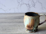 Handmade Pottery Mug, Ceramic 350ml mug, Large coffee mug, unique gift, red/brown/green large Mug, coffee cup