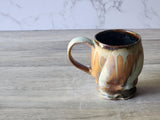 Handmade Pottery Mug, Ceramic 350ml mug, Large coffee mug, unique gift, red/brown/green large Mug, coffee cup