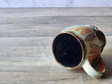 Handmade Pottery Mug, Ceramic 350ml mug, Large coffee mug, unique gift, red/brown/green large Mug, coffee cup