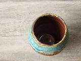 Handmade Japanese style tea cup - whisky cup - Ceramic yunomi with mottled drippy glaze -Guinomi - Pottery mug - 300 ml pottery vessel