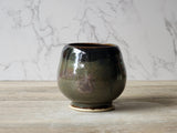 Handmade Japanese style tea cup - whisky cup - Ceramic yunomi with mottled drippy glaze -Guinomi - Pottery mug - 350 ml pottery vessel