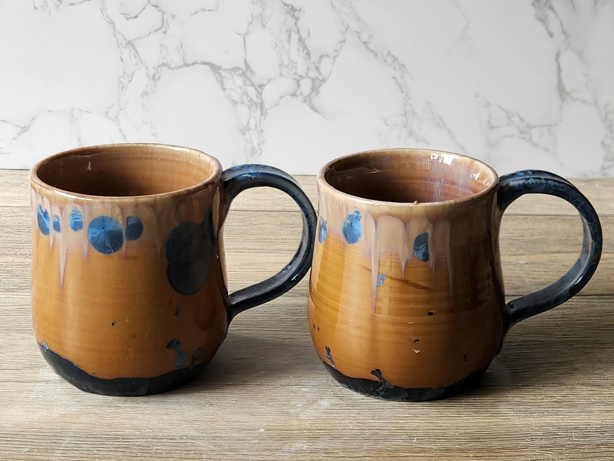 Handmade Pottery mugs-Ceramic mugs with crystalline glaze -350ml mug - coffee lover mug - Unique Gift idea