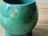 Handmade Japanese-style tea cup - whisky cup - Ceramic yunomi with crystalline glaze -Guinomi - Pottery mug - 200 ml pottery tumbler