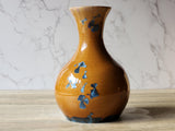 Handmade ceramic vase - Large pottery vase with blue on Amber Crystalline glaze - flower display - Australian Pottery - unique gift