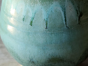 Handmade Japanese style tea cup - whisky cup - Ceramic yunomi with mottled drippy glaze -Guinomi - Pottery mug - 350 ml pottery vessel