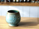 Handmade Japanese style tea cup - whisky cup - Ceramic yunomi with mottled drippy glaze -Guinomi - Pottery mug - 300 ml pottery vessel