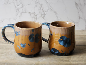 Handmade Pottery mugs-Ceramic mugs with crystalline glaze -350ml mug - coffee lover mug - Unique Gift idea