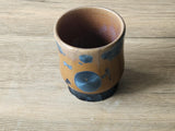 Handmade Japanese-style tea cup - whisky cup - Ceramic yunomi with crystalline glaze -Guinomi - Pottery mug - 200 ml pottery tumbler