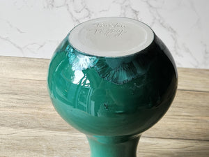 Handmade porcelain pottery vase - Green Crystalline glaze