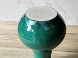 Handmade porcelain pottery vase - Green Crystalline glaze