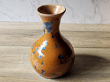 Handmade ceramic vase - Large pottery vase with blue on Amber Crystalline glaze - flower display - Australian Pottery - unique gift