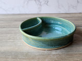 Pottery Chip and dip bowl - TV snack ceramic bowl or condiment bowl- seafoam green 2 - A perfect gift for him