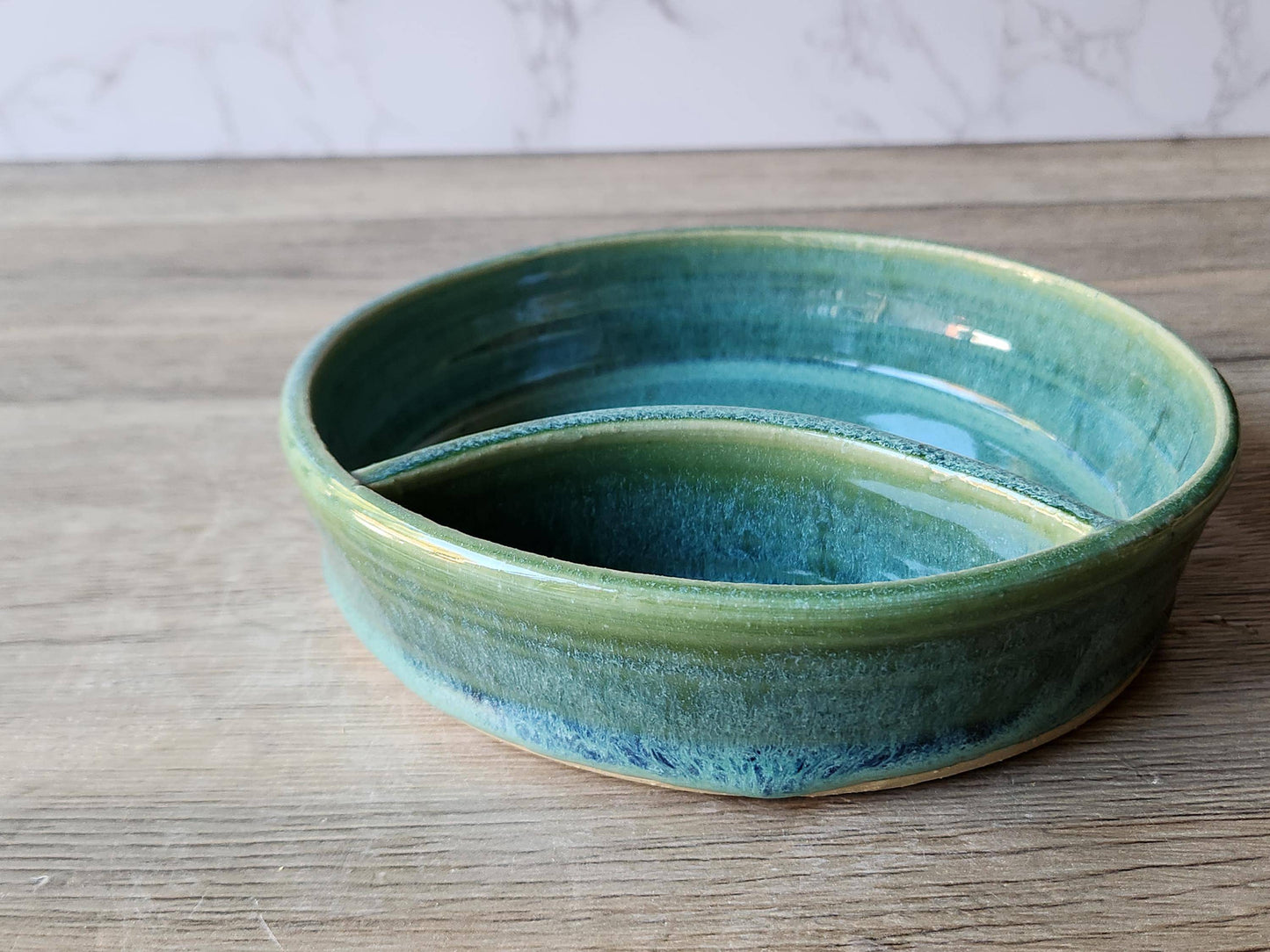 Pottery Chip and dip bowl - TV snack ceramic bowl or condiment bowl- seafoam green 2 - A perfect gift for him