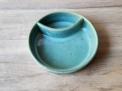 Pottery Chip and dip bowl - TV snack ceramic bowl or condiment bowl- seafoam green 2 - A perfect gift for him