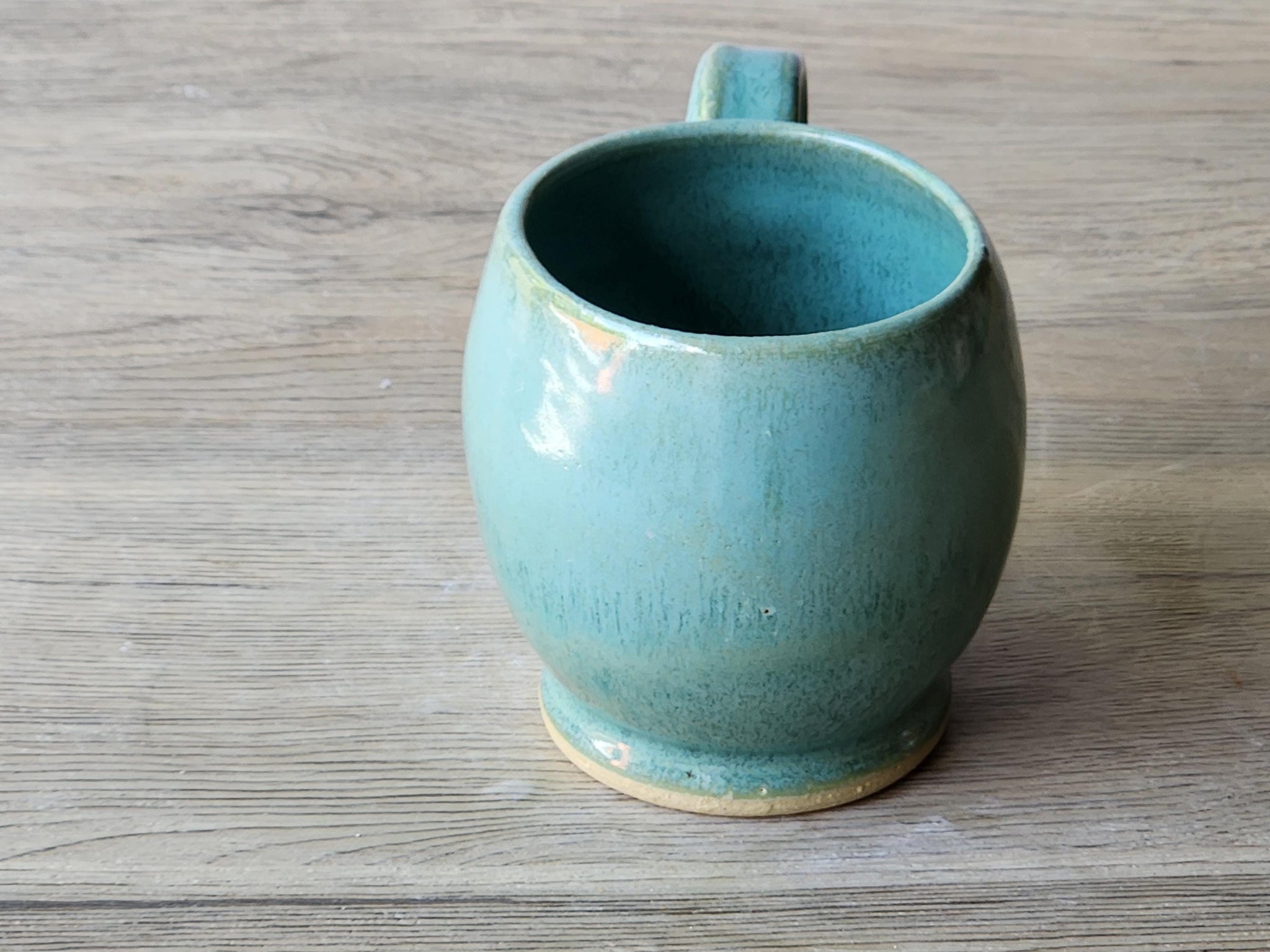 Handcrafted Pottery mug - Green cup - Handmade ceramic small mug- Teacup - Unique gift for her - 350ml cup