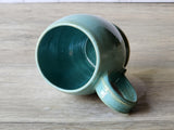 Handcrafted Pottery mug - Green cup - Handmade ceramic small mug- Teacup - Unique gift for her - 350ml cup