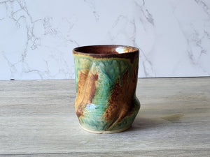 Handmade Pottery Mug, Ceramic 450ml mug, Large coffee mug, unique gift, red/brown/green large Mug, coffee cup