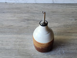 Hand made Pottery Oil Bottle - Ceramic Olive oil pourer - 400ml Oil dispenser -made in Australia - Vinegar bottle