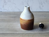 Hand made Pottery Oil Bottle - Ceramic Olive oil pourer - 400ml Oil dispenser -made in Australia - Vinegar bottle