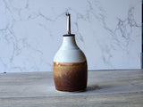 Hand made Pottery Oil Bottle - Ceramic Olive oil pourer - 400ml Oil dispenser -made in Australia - Vinegar bottle