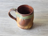 Handmade Pottery Mug, Ceramic 450ml mug, Large coffee mug, unique gift, red/brown/green large Mug, coffee cup