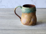 Handmade Pottery Mug, Ceramic 400ml mug, Large coffee mug, unique gift, red/brown/green large Mug, Unique coffee cup