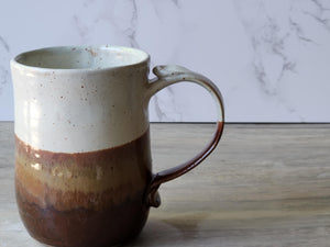 Handmade Pottery Mug - Ceramic pint size mug - man-size mug - Ex Large coffee mug - tankard- Outback inspired stein - 600ml cup - SECOND