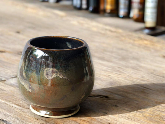 Handmade Japanese style yunomi ceramic tea cup 350ml