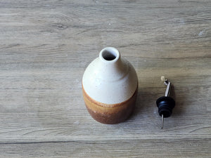 Hand made Pottery Oil Bottle - Ceramic Olive oil pourer - 400ml Oil dispenser -made in Australia - Vinegar bottle