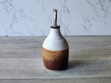 Hand made Pottery Oil Bottle - Ceramic Olive oil pourer - 400ml Oil dispenser -made in Australia - Vinegar bottle