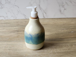 handmade ceramic liquid soap dispenser - Pottery liquid soap pump bottle - unique bathroom accessory