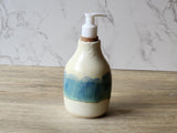 handmade ceramic liquid soap dispenser - Pottery liquid soap pump bottle - unique bathroom accessory
