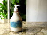 handmade ceramic liquid soap dispenser - Pottery liquid soap pump bottle - unique bathroom accessory