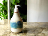 handmade ceramic liquid soap dispenser - Pottery liquid soap pump bottle - unique bathroom accessory
